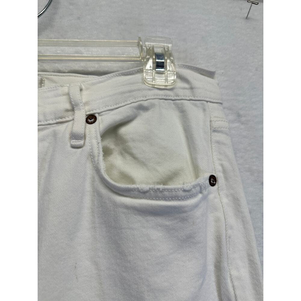 Agolde JEANS Riley High Rise Crop Button Fly Size 30 Distressed Pocket‎ EUC - Picture 10 of 16